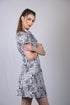OWO THE LABEL Paper Print Collared Neckline Dress (OTL-DRS1020)